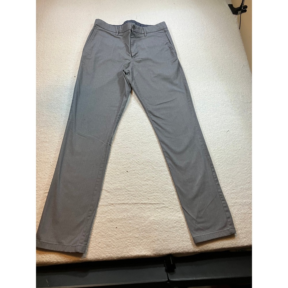 Old Navy Ultra Slim Grey Slacks Mens 33/32 Flat Front Trousers Pants Gray